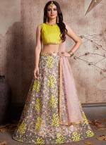 Soft Net Baby Pink Party Wear Embroidery Work Lehenga Choli